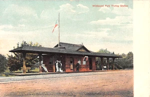 c.1905 Wildwood Park Trolley Station Killingly CT Postkarte RR - Bild 1 von 2