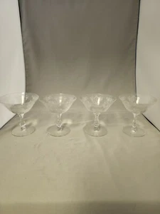 TIFFIN GLASS CHEROKEE ROSE SHERBET SET OF 4 - Picture 1 of 2