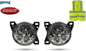 Par de luces antiniebla proyector LED carcasa cromada de alta potencia para Peterbilt 579, 587 - Imagen 1 de 8