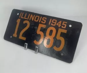 1945 Illinois Soybean Cardboard Fiberboard License Plate Vintage 12-585 Man Cave - Picture 1 of 12