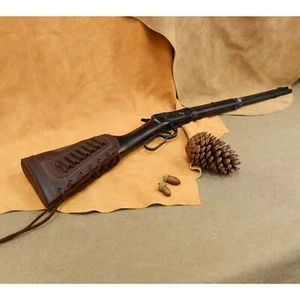 Leather Canvas Rifle/Shotgun Cheek Rest Stock Cover for.308.22.30-30 12GA - Picture 1 of 84