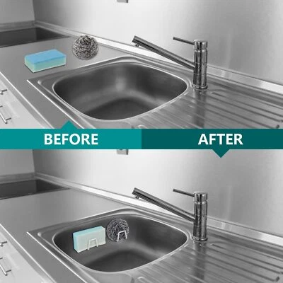 Soporte de esponja para fregadero de cocina paquete de 4 soporte de esponja adhesivo fuerte para fregadero SUS30... Foto 1 de 4