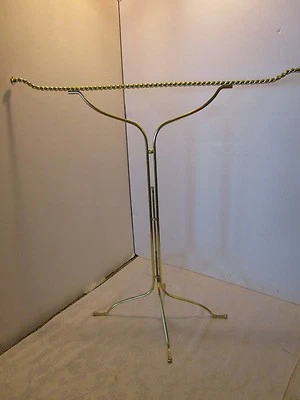 Vintage Brass Free standing rack towel Blanket Holder foldable 29.5”T 1960's MCM - Image 1 of 4