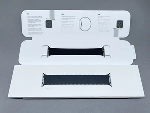 Véritable Apple Watch bracelet tressé boucle solo NOIR CHARBON 49mm 46mm 45mm 44mm - Photo 1 sur 10