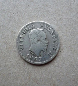 Italien - Vittorio Emanuele II. 1863 - M - 50 Centesimi - Regno D'Italia - Bild 1 von 2
