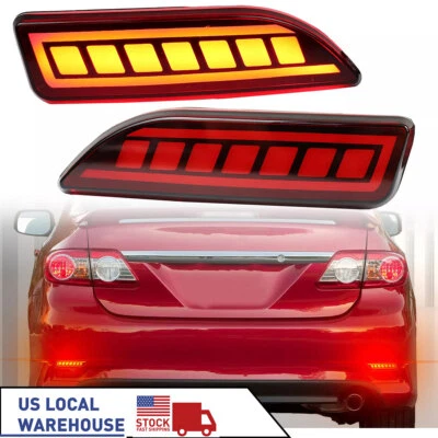 Pair For Toyota Corolla Lexus CT200h 2011-2013 LED Rear Reflector Brake Lights - Image 1 of 4