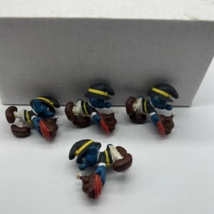 Smurf Pilgrim Vintage Schleich Figure PVC 1982 Smurfs Thanksgiving Turkey VTG 4 - Picture 1 of 13