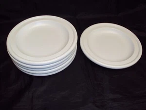 Juego retro de 6 platos de cena Laveno Ravelli de gres blanco italiano de 10,25" - Imagen 1 de 6