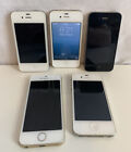 Lot of (5) Apple iPhone 4 4s SE A1662 & A1332 A1387 Black White Passwords