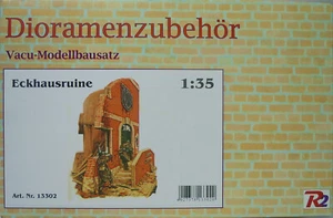 Eckhausruine , Dioramenzubehör , 1:35 , Vacu-Modellbausatz , R2 , *NEU* - Bild 1 von 2