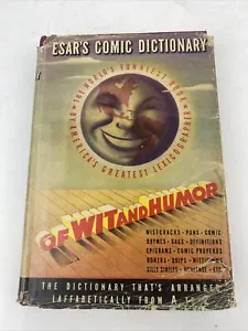 Esar's Comic Dictionary of Wit and Humor, Evan Esar, (1943), 1st edition DJ - Picture 1 of 22