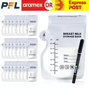 250ml Pre-Sterilised Breastmilk Breast Milk Storage Bags Pouches for Baby - Picture 1 of 13