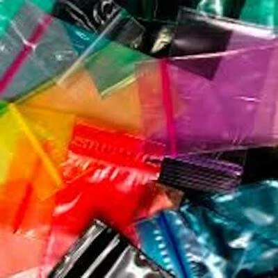 1000 Apple Baggies 1.0 x 1.0" Mini Zip lock Bags 1010 Assorted 10 Color mix - Image 1 of 2