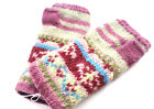 Pink and Cream Lining Finger less Gloves /Hand Warmers
