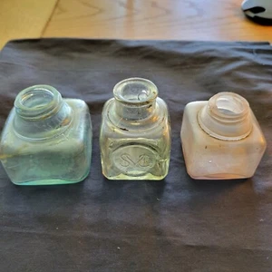 3 antike Sanford's Tintenflaschen - Bild 1 von 6