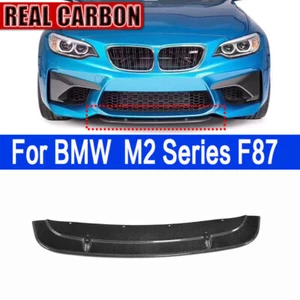 Carbon Fiber Black Front Bumper Spoiler Splitter Lip For BMW F87 M2 2016-2022 - Picture 1 of 6