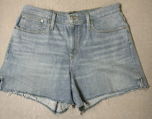 J Crew Denim Shorts Womens 30 Light Wash Frayed Hem Mom Jeans Streetwear Boho - Picture 1 of 5