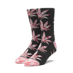 HUF Plantlife Melange Leaves Crew Socks - Black (AW19) - Picture 1 of 1