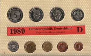 BRD Kursmünzensatz 1989   D  Stgl - Bild 1 von 2