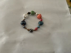 ❤️❤️🍸🍸 BRACCIALETTO UOMO DONNA CON PERLINE CERAMICA MULTICOLORE - Foto 1 di 2