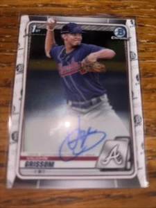 Autografo 2020 Bowman Chrome 1st Prospect Vaughn Grissom Boston Red Sox - Foto 1 di 2