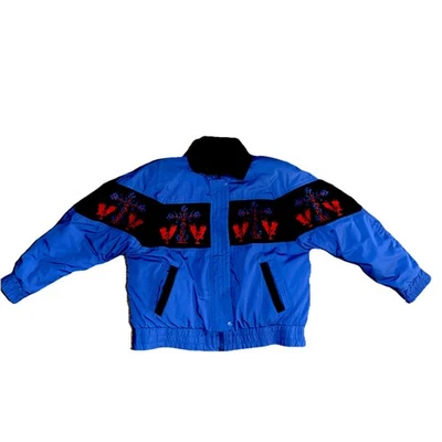 Vtg 90's Andy Johns Size M Blue Black Reversible Jacket Vest Rare Ski Roster  - Image 1 of 4