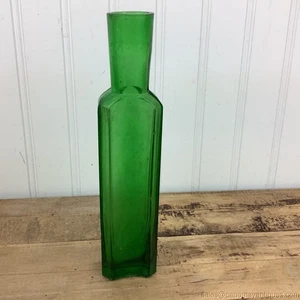 Antique Emerald Green Pickle Bottle Capers Victorian 19th C 8.75" Tall - Picture 1 of 9