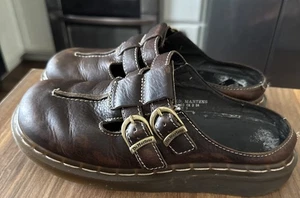 Vintage Dr. Doc Martens Women England Made Double Buckle Mary Jane Sz UK 7 US 9 - Picture 1 of 6