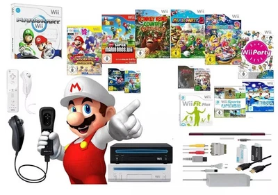 NINTENDO WII + DOPPIO JOYSTICK + 1 GIOCHI IN OMAGGIO TUTTO ORIGINALE - Immagine 1 di 4