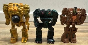 Vintage 1980s Bandai Rock Lords LOT of 3 Figures Rock Shot Magmar Sticks Stones - Picture 1 of 6