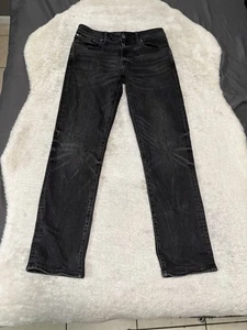 American Eagle Mens Slim Straight Black Denim Jeans Size 31x32 Pants Stretch - Picture 1 of 8