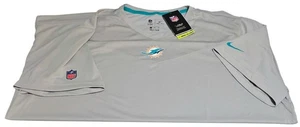 Miami Dolphins Team Issued Nike NFL On Field Dri-Fit Short Sleeve Gray Shirt 4XL - Picture 1 of 6