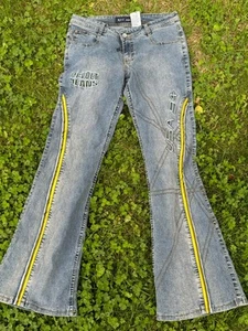 Y2K Vintage Revolt Jeans Schlaghose 94 N.V.T Jeans Co. Midrise Skater Größe 10 - Bild 1 von 3