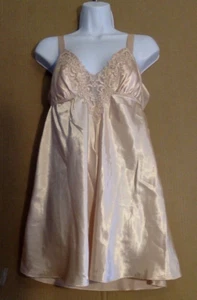 "Flora" Liquid Satin Dessous Nachthemd Peachy Damen Gr. Medium - Bild 1 von 7