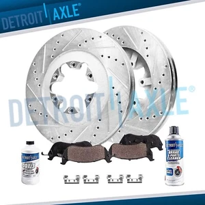 Front Drilled Brake Rotors + Ceramic Pad for 2009-2012 Chevy Colorado GMC Canyon - Picture 1 of 7
