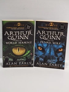 Arthur Quinn & The Fenris Wolf + World Serpent Books Both Signed By Author - Picture 1 of 14