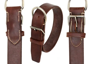 Klassisches englisches Zügelleder Halsband handgenäht - Bild 1 von 3
