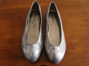 Zapatos de mujer Rampage 8 M plateados lentejuelas planos mocasín - Imagen 1 de 8