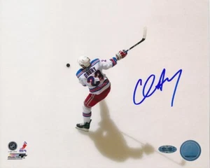 Foto a color firmada por Chris Drury de los New York Rangers 8x10 Steiner 140316 - Imagen 1 de 3