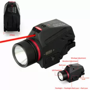 LED Flashlight Red Laser Sight Fits 20mm - Picture 1 of 10
