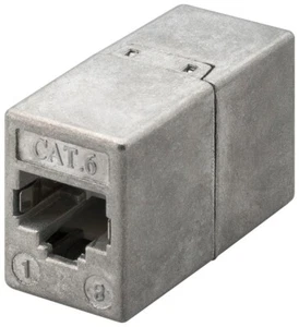 Goobay RJ45 Modularkupplung/Verbinder, CAT 6 - 2x RJ45-Buchse (8P8C) - Bild 1 von 3