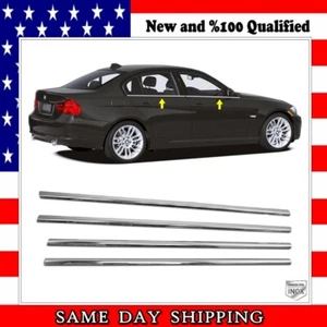 Chrome Windows Frame Bottom Trim 4 pcs For BMW 3 Series E90 Sedan 2006-2013 - Picture 1 of 10
