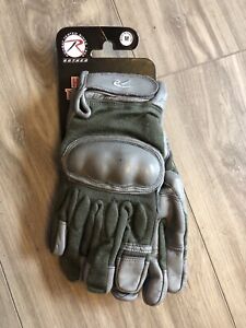Rothco 3464 Flame and Heat Resistant Hard Knuckle Tactical Gloves - Gray Small