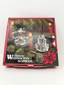 Goebel Crystal Christmas Ornaments Set of 6 Charlottenhutte West Germany Vintage - Picture 1 of 12