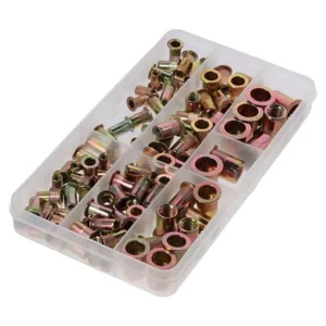 100pcs Carbon Steel UNC Rivet Nut Assortment - Photo 1/10
