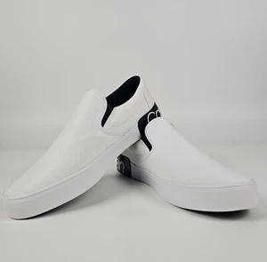 Calvin Klein Ryor Canvas Slip-On Sneakers - White - Size 11 - Picture 1 of 8
