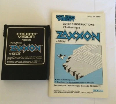 Zaxxon (Colecovision, 1982) By Coleco GAME MANUAL AND STICKER - Image 1 of 2