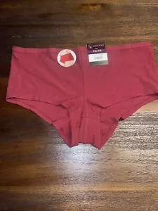 No Boundaries Red Burgundy Ribbed Cotton Boyshort Panty Underwear Sissy Size 2X - Picture 1 of 2