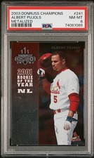 2003 Donruss Champions Baseball #241 Albert Pujols ROY Metalized /100 PSA 8 pop1
