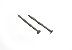 4.5 X 75MM POZI CROSS HEAD DECKING SCREW TREATED GREEN COATED PACK OF 40 - Picture 1 of 1